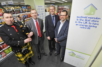 John Brodie, Scotmid CEO; David Still, CBES MD; and Iain Gulland, Director of Zero Waste Scotland. 
